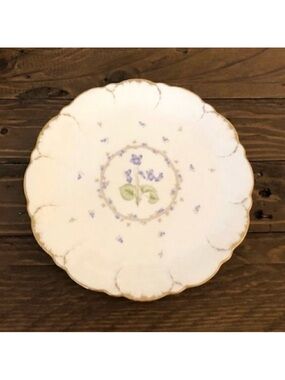 Mikasa Ivory Bone China Tender Violets Salad Plates Set of 2 - 7.5"